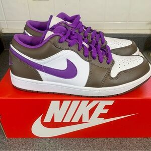 Nike Air Jordan 1 Low Palomino Purple Mocha 553558-215 Men’s 10.5 New